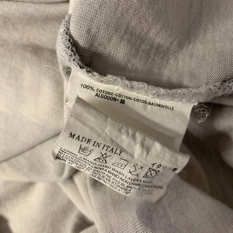 VIVIENNE WESTWOOD Size L White Grey Stripe Cotton Polo