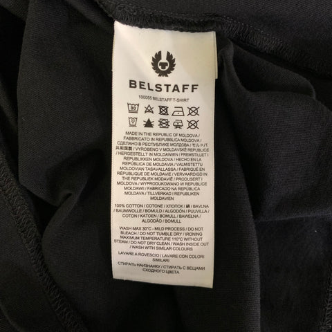 BELSTAFF Size L Black Gold Cotton Crew-Neck T-shirt