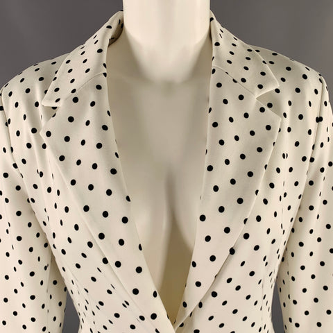 TWINSET ATITUDE Size S White Black Polyester Blend Blazer