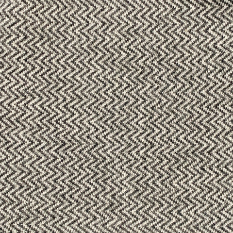 Écharpe vintage en tricot zigzag gris et blanc