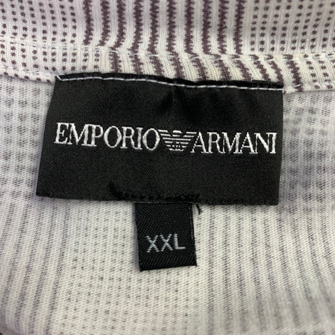 EMPORIO ARMANI Size XXL Brown White Hearts Dots Short Sleeve T-shirt