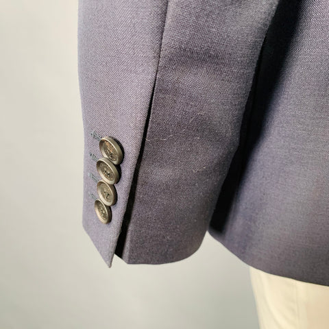 BURBERRY PRORSUM Size 44 Blue Indigo Double Breasted Sport Coat