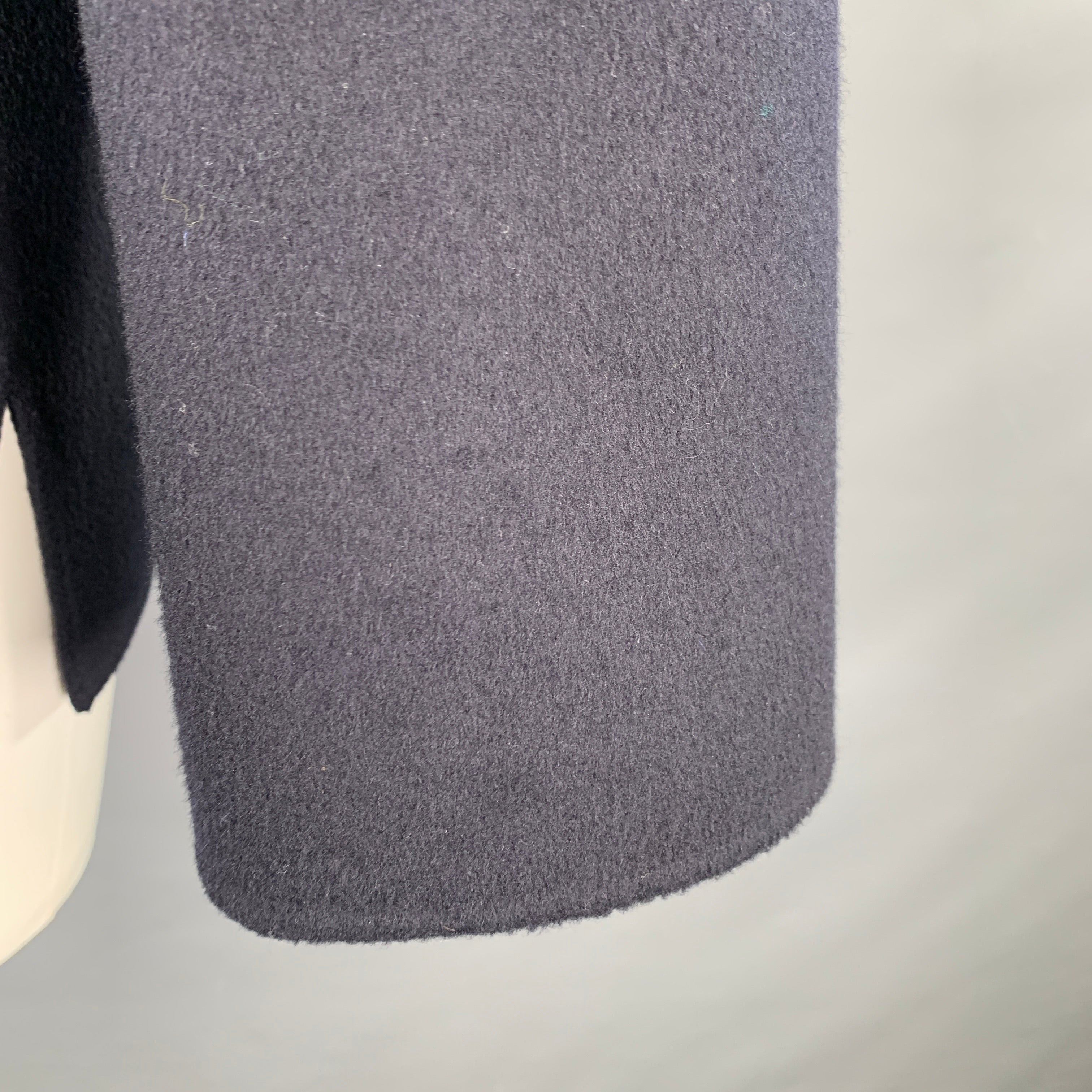 THEORY Size S New Divide Luxe Black Wool Cashmere Belted