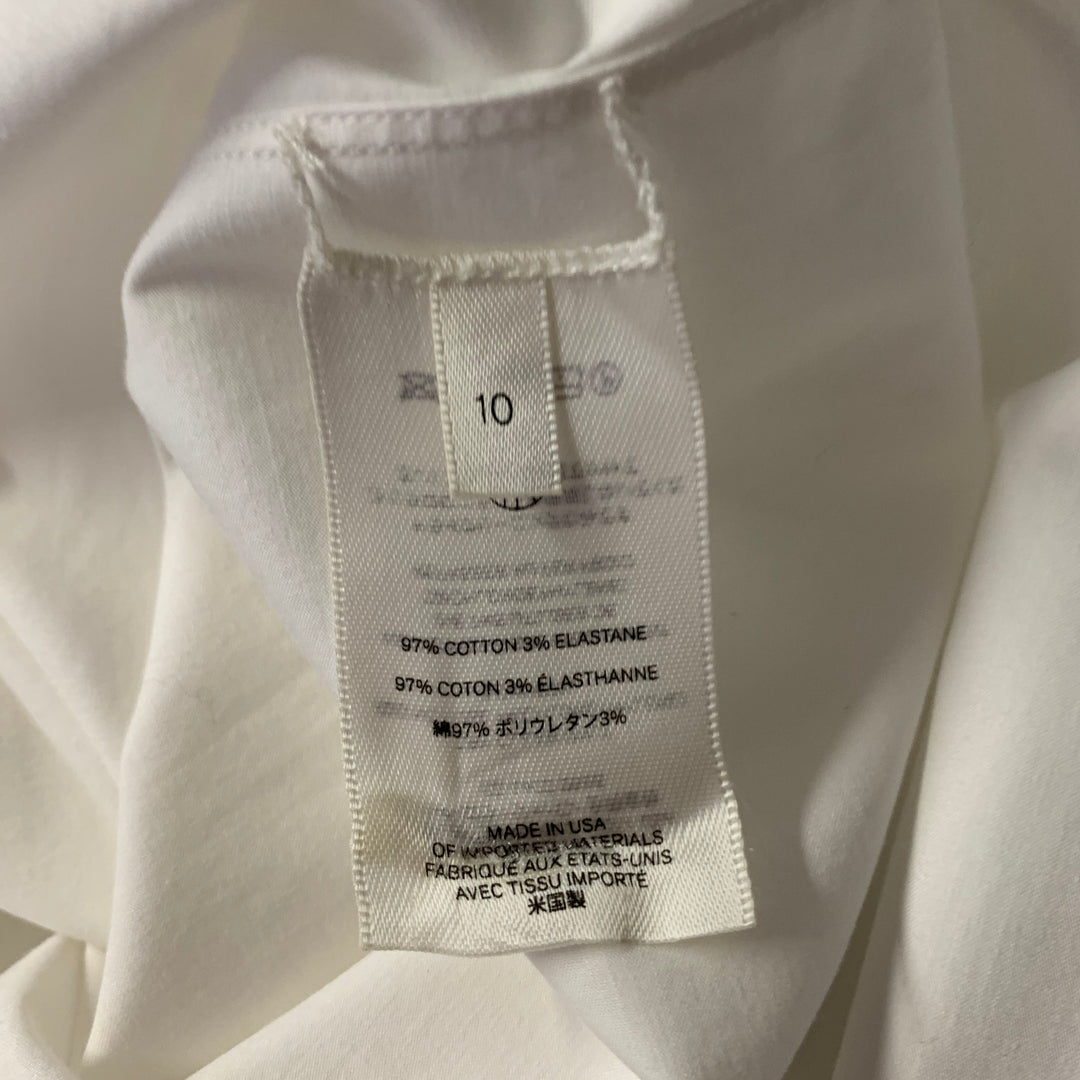 THE ROW Size 10 White Cotton Elastane Shirt