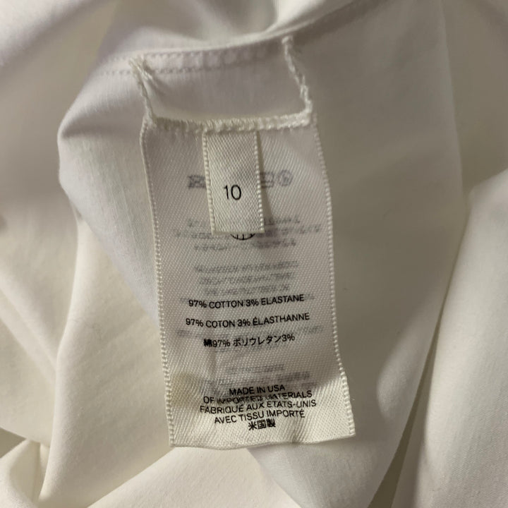 THE ROW Size 10 White Cotton Elastane Shirt