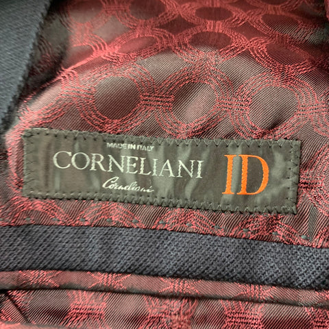 CORNELIANI Taille 42 Veste à simple boutonnage en laine vierge marine