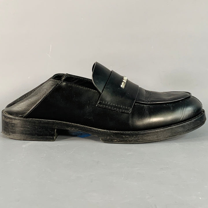 1017 ALYX 9SM Size 8 Black Silver Leather Slip On Loafers