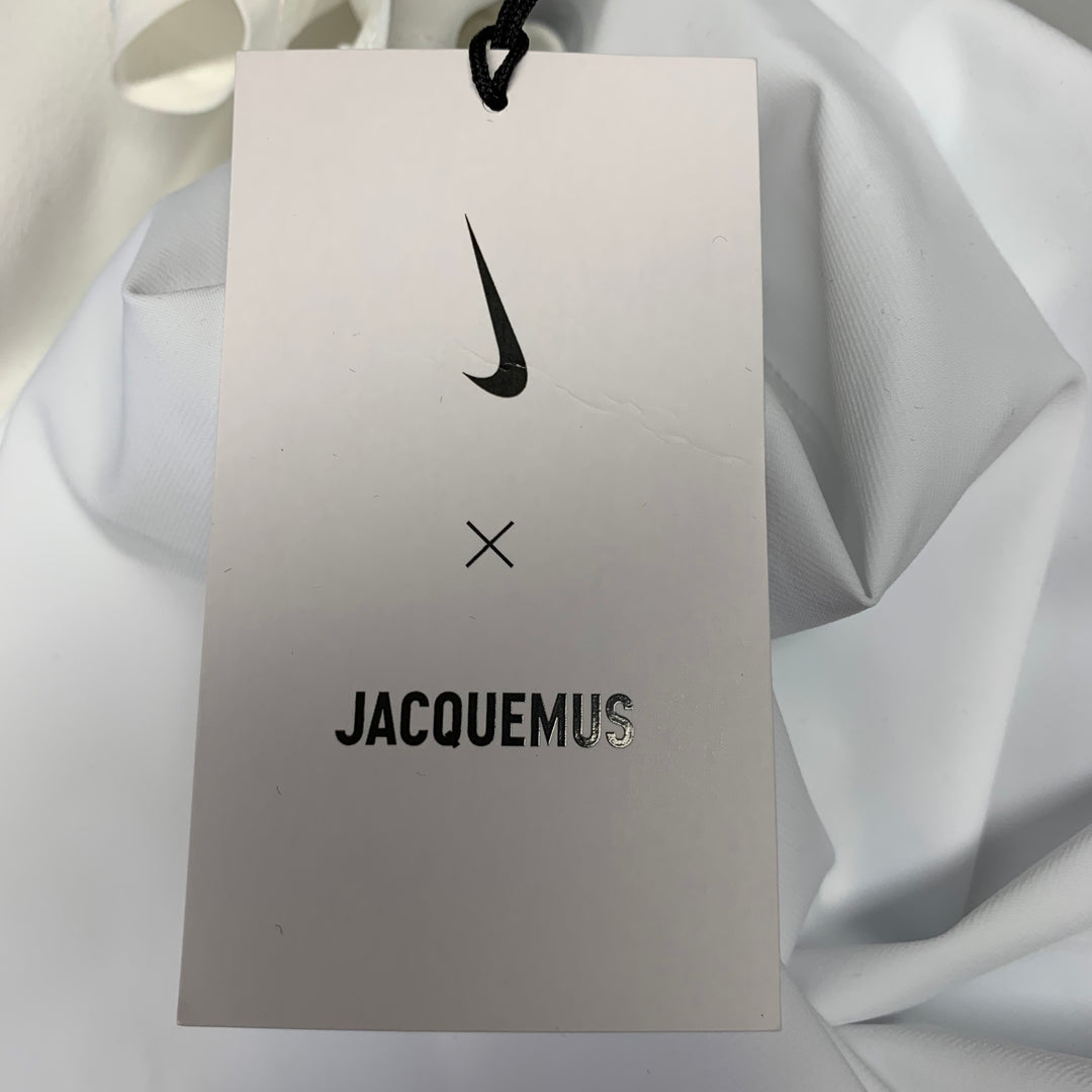 JACQUEMUS x Nike Size S White Polyester Blend Ruched Mini Cocktail Dress