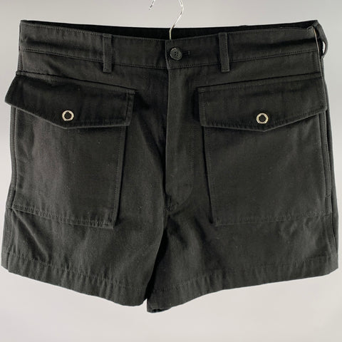 ACNE STUDIOS Size 30 Black Cotton Blend Shorts