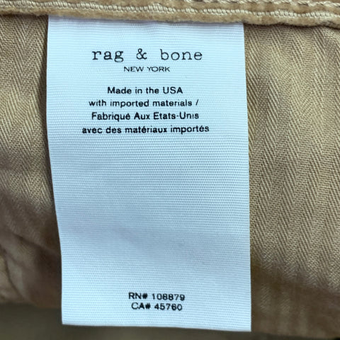 RAG & BONE Size 30 Tan Corduroy Cotton Blend Five Pockets Casual Pants