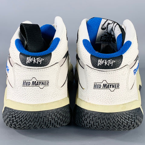 HED MAYNER x REEBOK Size 10 Blacktop White Black Color Block Leather Chunky Sole Sneakers