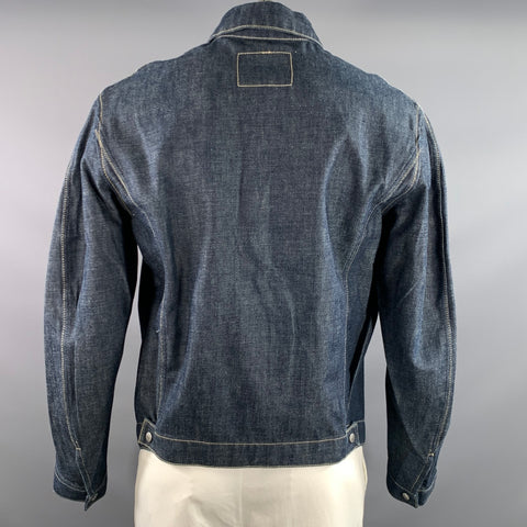 LEVI'S Size M Navy 70100-08-35 Heather Cotton Lyocell Pointed Collar Jacket