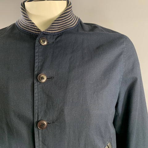 GOLDEN BEAR Size M Navy Cotton Bomber Jacket