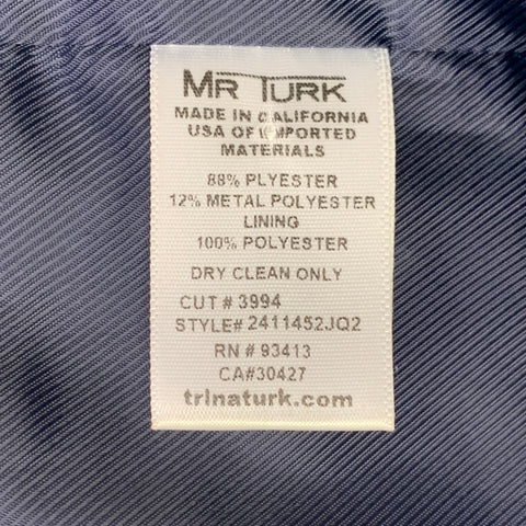 MR TURK Size 38 Pink Navy Color Block Polyester Blend Sport Coat