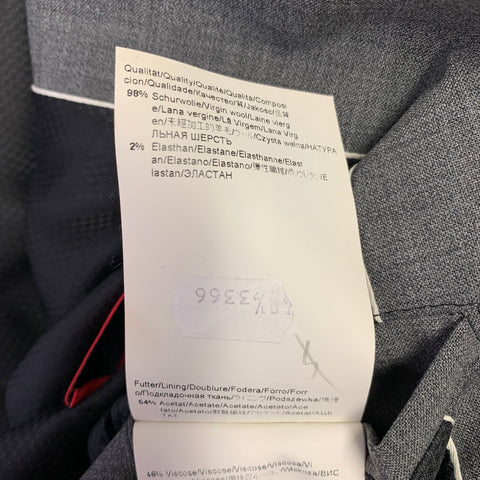HUGO BOSS Size 38 Grey Virgin Wool Blend Single Breasted Sport Coat