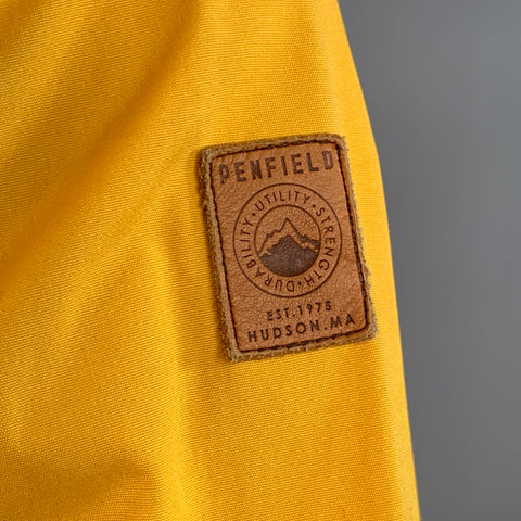 PENFIELD Size XS Yellow Polyester Blend Hooded Windbreaker Jacket