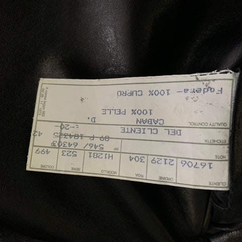 HELMUT LANG Size M Black Leather Trench Coat