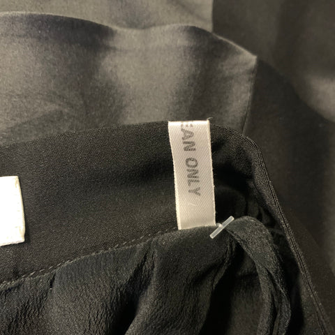 CHLOE Size 6 Black Silk Blend Ruffled Tiered Knee Length Skirt