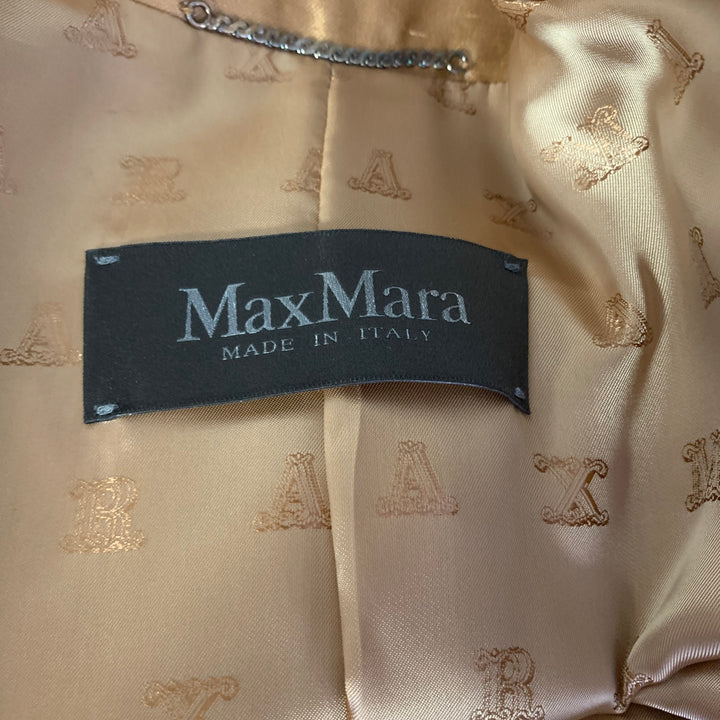 MAX MARA Size 2 Gold Silk / Cotton Jacket