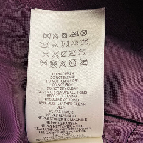 BURBERRY BRIT Size 4 Burgundy Virgin Wool Blend Single Breasted Coat