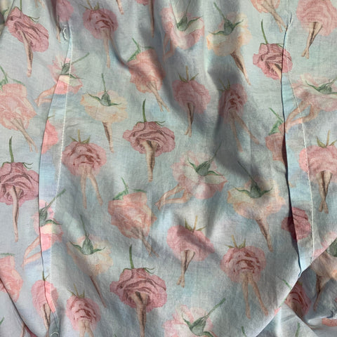 ETON Size S Blue Pink Floral One Pocket Cutoff Sleeves Tank Top