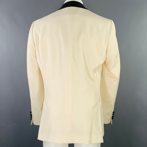 TED BAKER Size 42 Beige Black Wool Shawl Collar Sport Coat