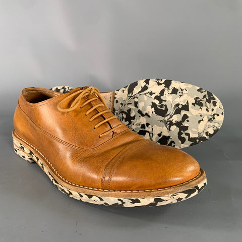 MAISON MARGIELA Size 9 Brown Multi-Color Leather Oxford Lace Up Shoes