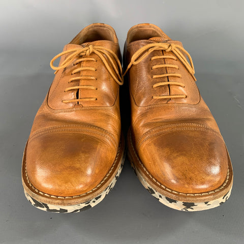 MAISON MARGIELA Size 9 Brown Multi-Color Leather Oxford Lace Up Shoes