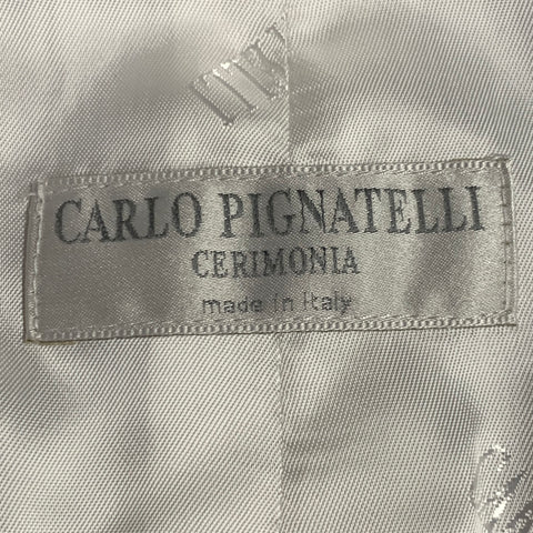 CARLO PIGNATELLI Size 38 Cream Acetate Silk Textured Vest