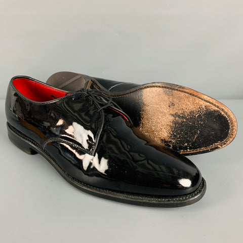 ALLEN EDMONDS Size 13 Black Patent Leather Lace-Up Shoes