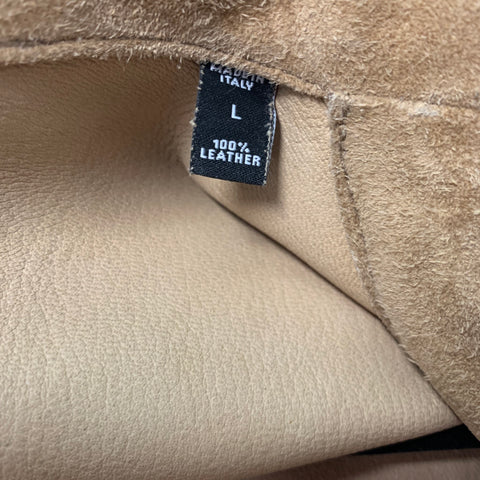 SPURR Size L Camel Suede Epaulettes Jacket