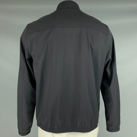 THEORY Size XL -Tremont- Black Polyamide Blend Zip Up Jacket