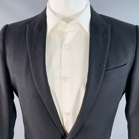 DOLCE & GABBANA MARTINI Size 36 Black Cashmere Silk Single Breasted Sport Coat