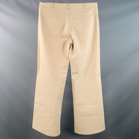 MARC JACOBS Size 34 Cream Cotton Twill Straight Zip Fly Casual Pants