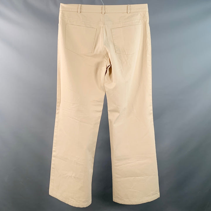 MARC JACOBS Size 34 Cream Cotton Twill Straight Zip Fly Casual Pants