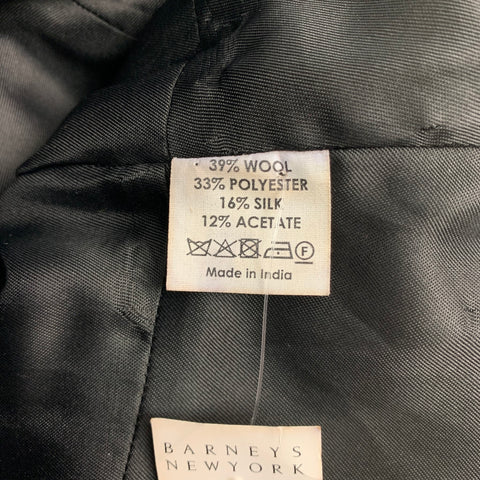 DRIES VAN NOTEN Taille 6 Haut de robe jacquard en laine mélangée noire à col rond