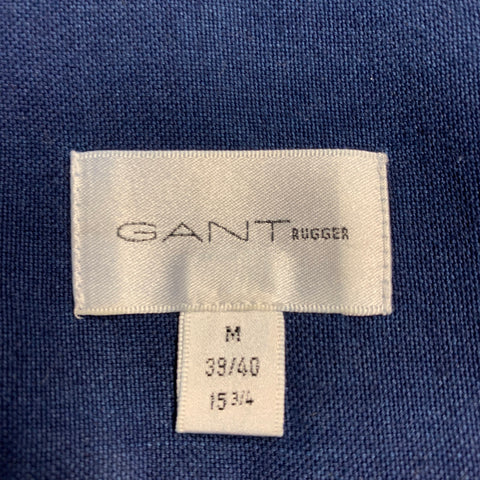 GANT Size M Navy Cotton One Pocket Long Sleeve Shirt