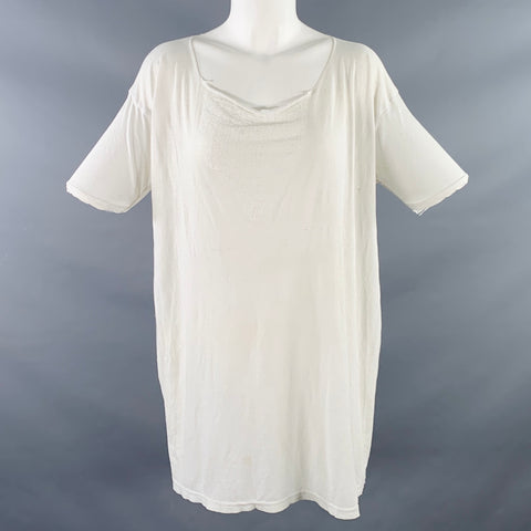 T-shirt VINTAGE blanc col rond délavé taille M