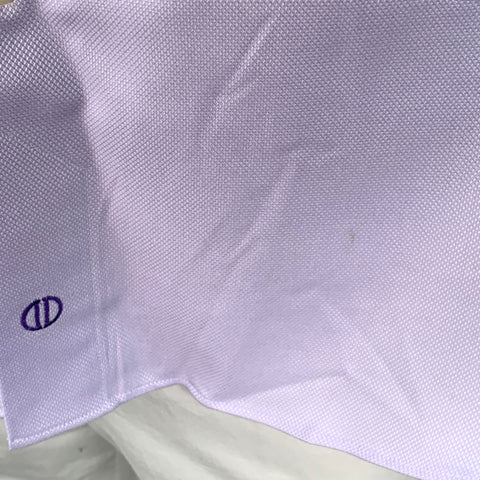DAVID DONAHUE Size XXL Purple Lilac Woven Cotton Spread Collar Long Sleeve Shirt