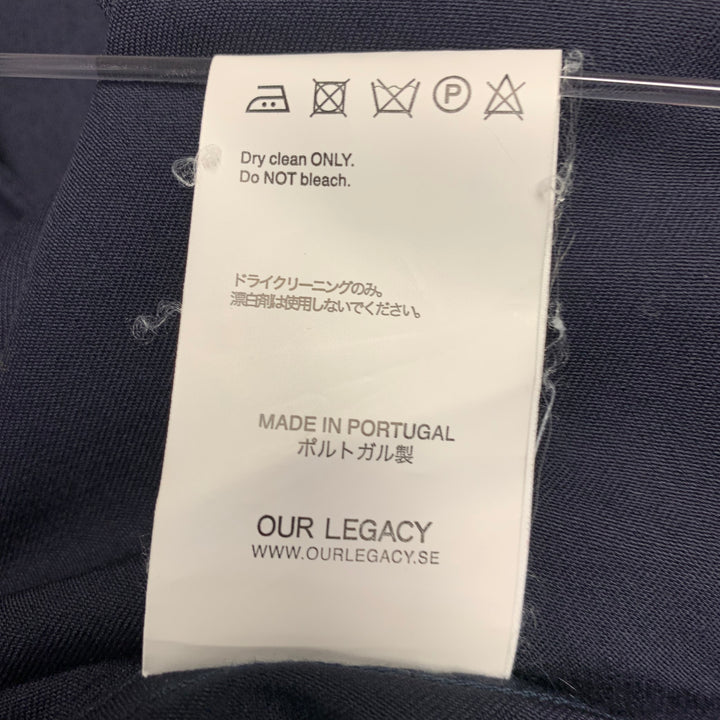 OUR LEGACY Size 40 Navy Virgin Wool Two Pockets Long Sleeve Shirt