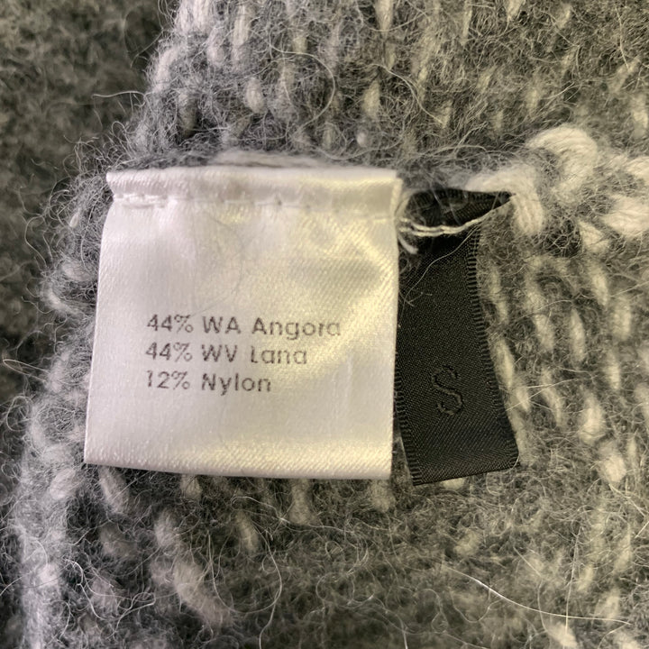 LES HOMMES Size XS Grey Light Grey Angora Blend Crew-Neck Sweater