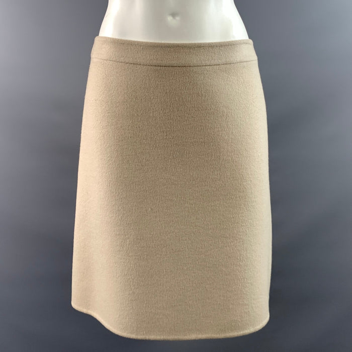 PRADA Size 4 Cream Mini Skirt