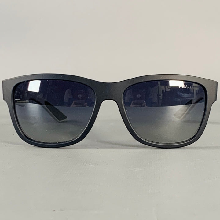 PRADA SPORT Black Grey Red Acetate Sunglasses