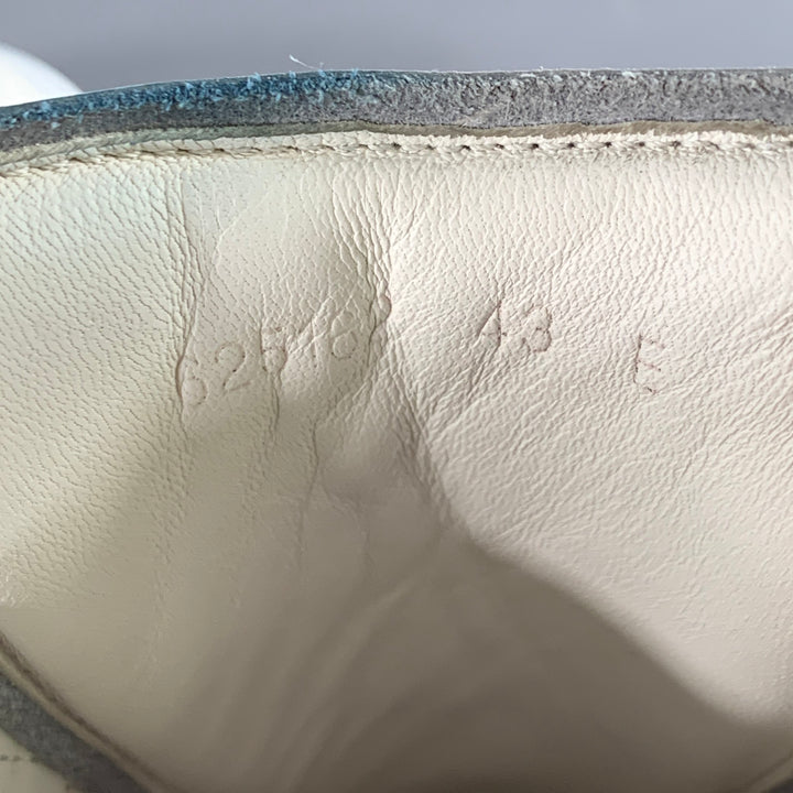 ALEXANDER MCQUEEN Size 10 White Black Leather Sneakers