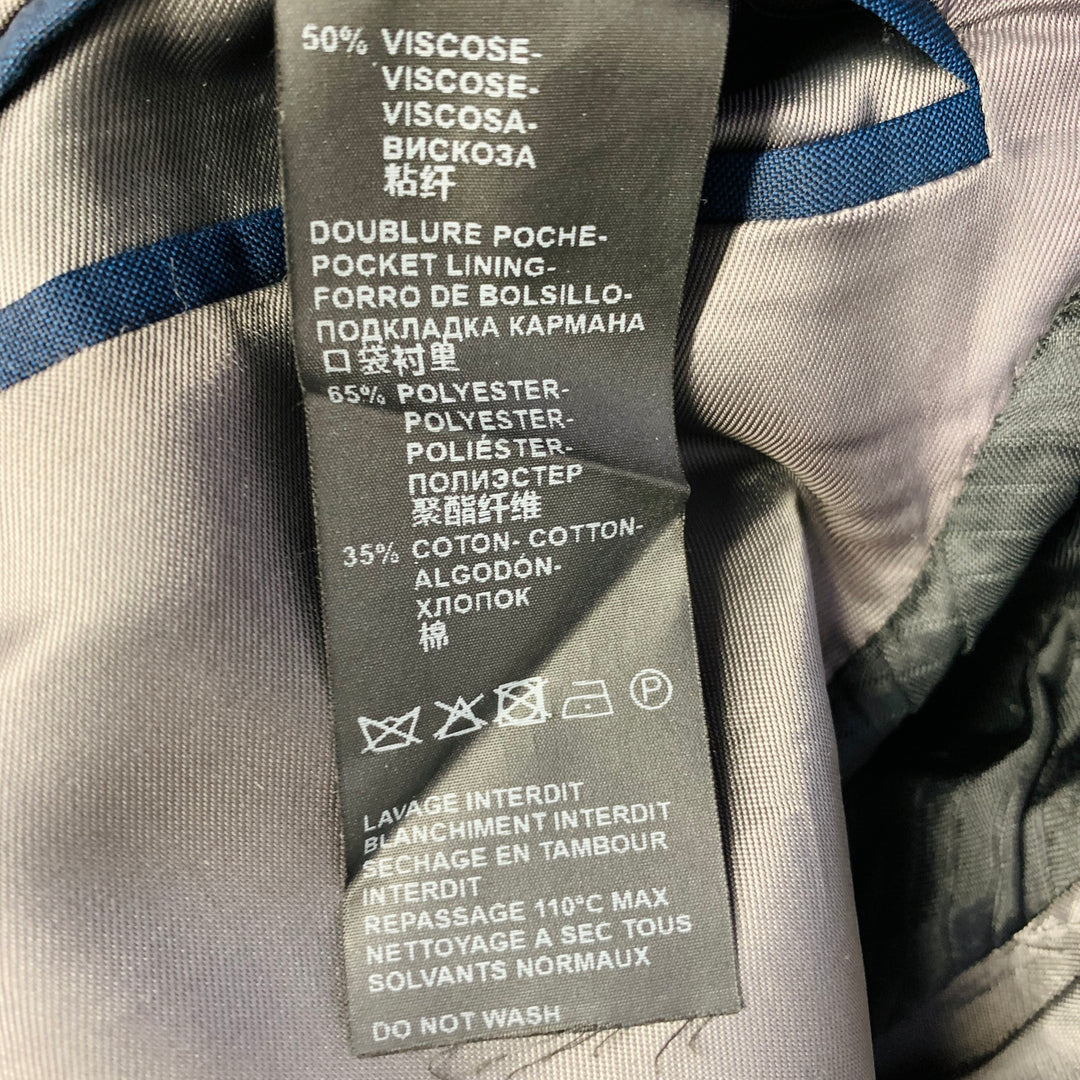 THE KOOPLES Size S Navy Wool Fitted Single Breasted Peak Lapel Suit