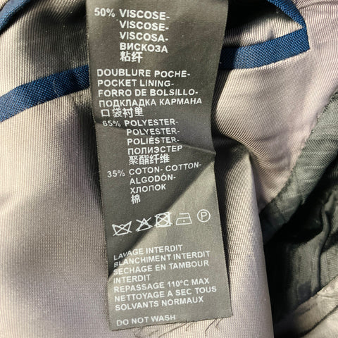 THE KOOPLES Size S Navy Wool Fitted Single Breasted Peak Lapel Suit