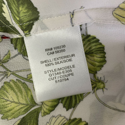 EQUIPMENT Size XS Indigo Green Silk Floral Casual Top