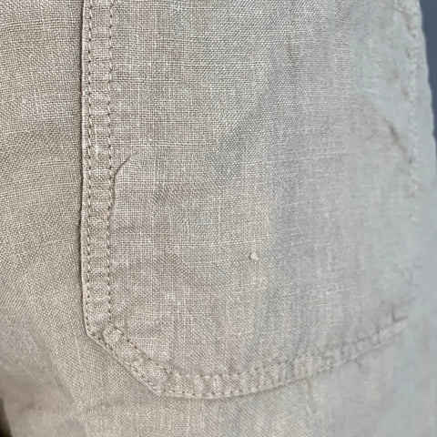HARTFORD Size 32 Tan Linen Drawstring Shorts