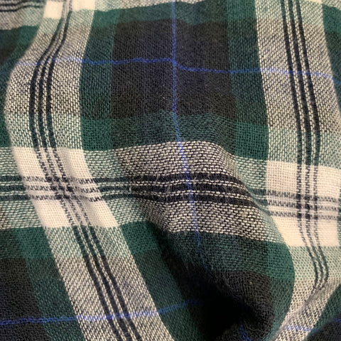 DRIES VAN NOTEN Size 32 Green Black White Plaid Cotton Drawstring Casual Pants