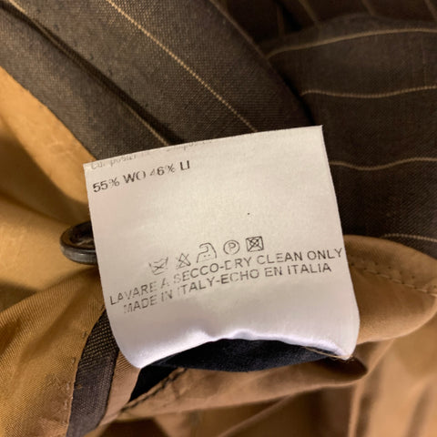 BRIONI Size 42 Brown Camel Pinstripe Wool Blend Notch Lapel Sport Coat
